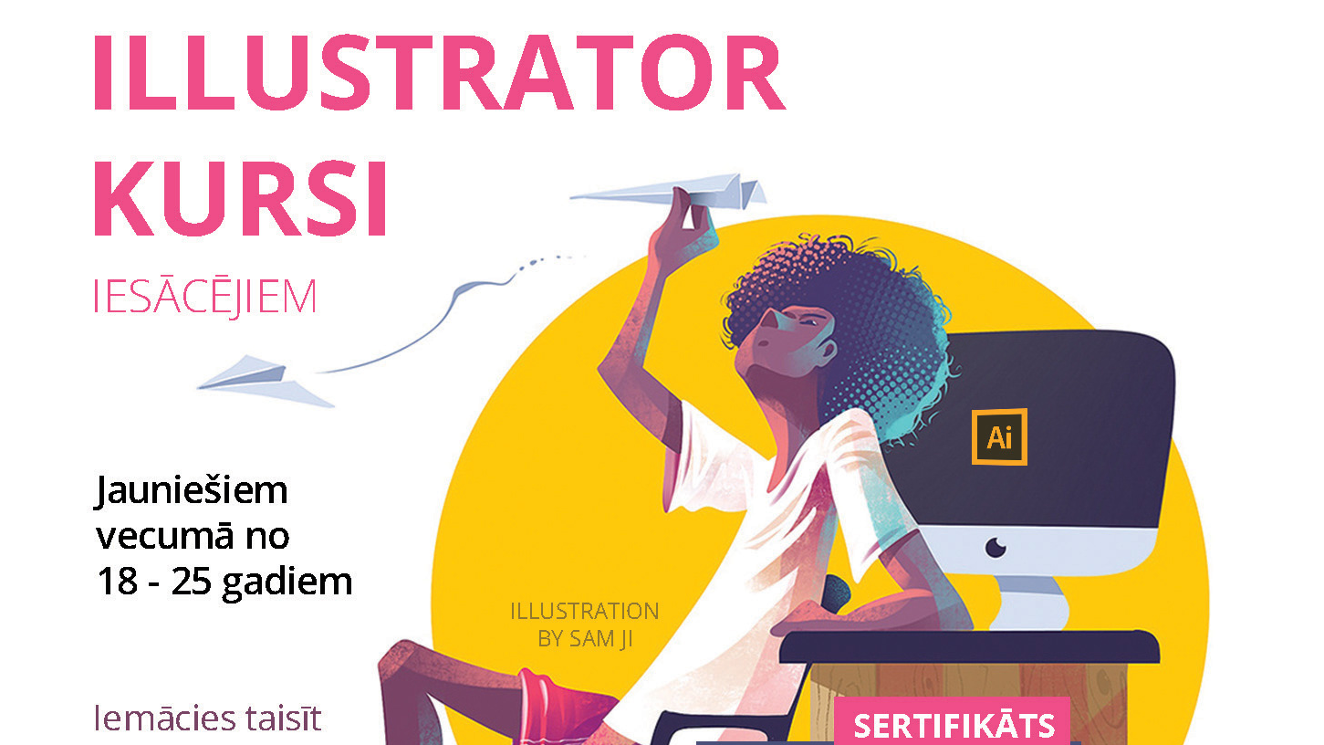 Tehniskās jaunrades nams “Annas 2” aicina jauniešus uz Adobe Illustrator kursu