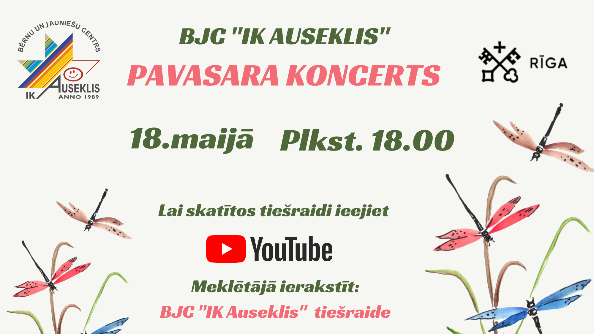 BJC “IK Auseklis" koncerta tiešraide