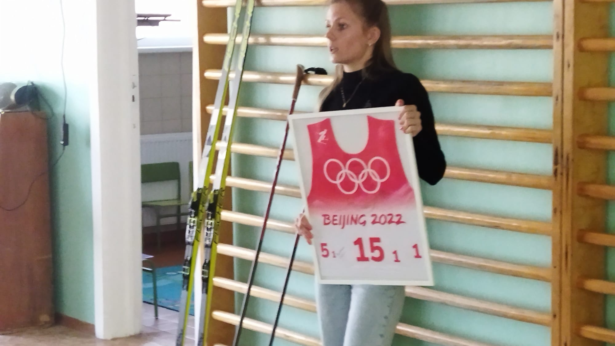 Rīgas 275. pirmsskolas izglītības iestādē “Austriņa” Olimpiskā diena kopā ar distanču slēpotāju Patrīciju Eiduku