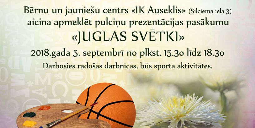 Bērnus un jauniešus aicina uz “Juglas svētkiem”