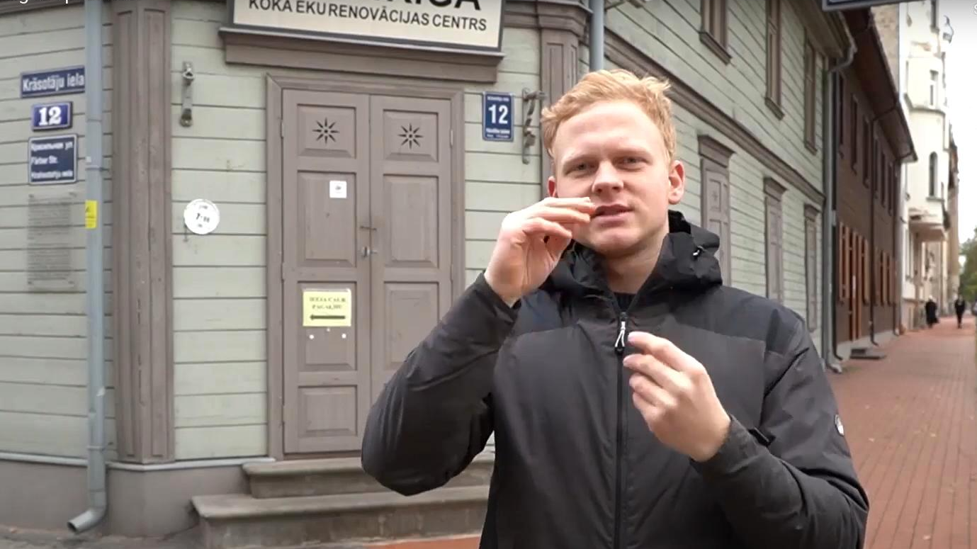 Izveidota īsfilma "Iepazīsim Rīgas pilsētas apkaimes!" zīmju valodā