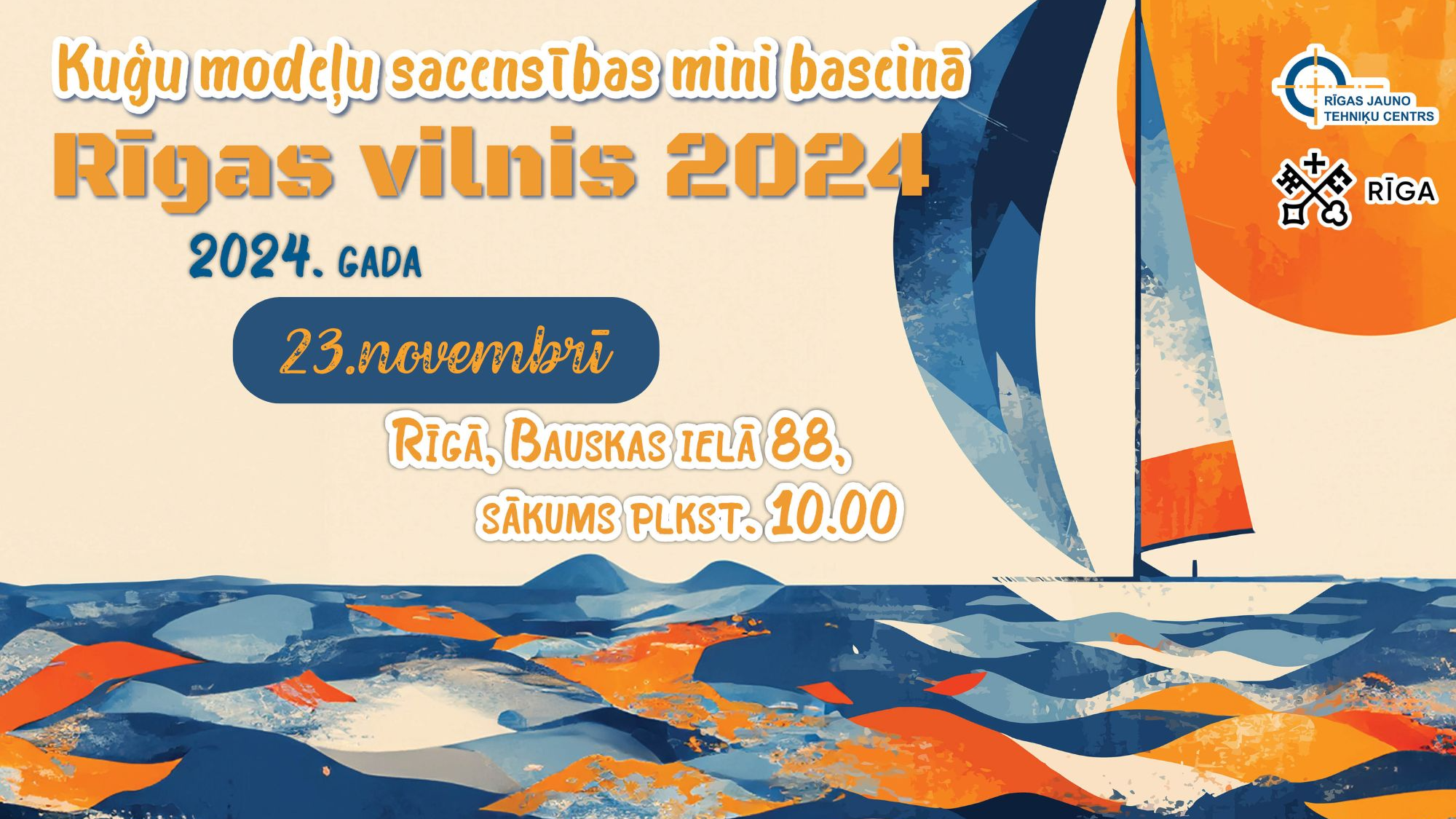 Aicinām piedalīties kuģu modeļu sacensībās “Rīgas vilnis 2024’’.