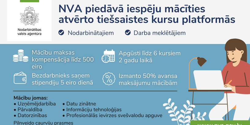 Mācības atvērto tiešsaistes kursu platformās