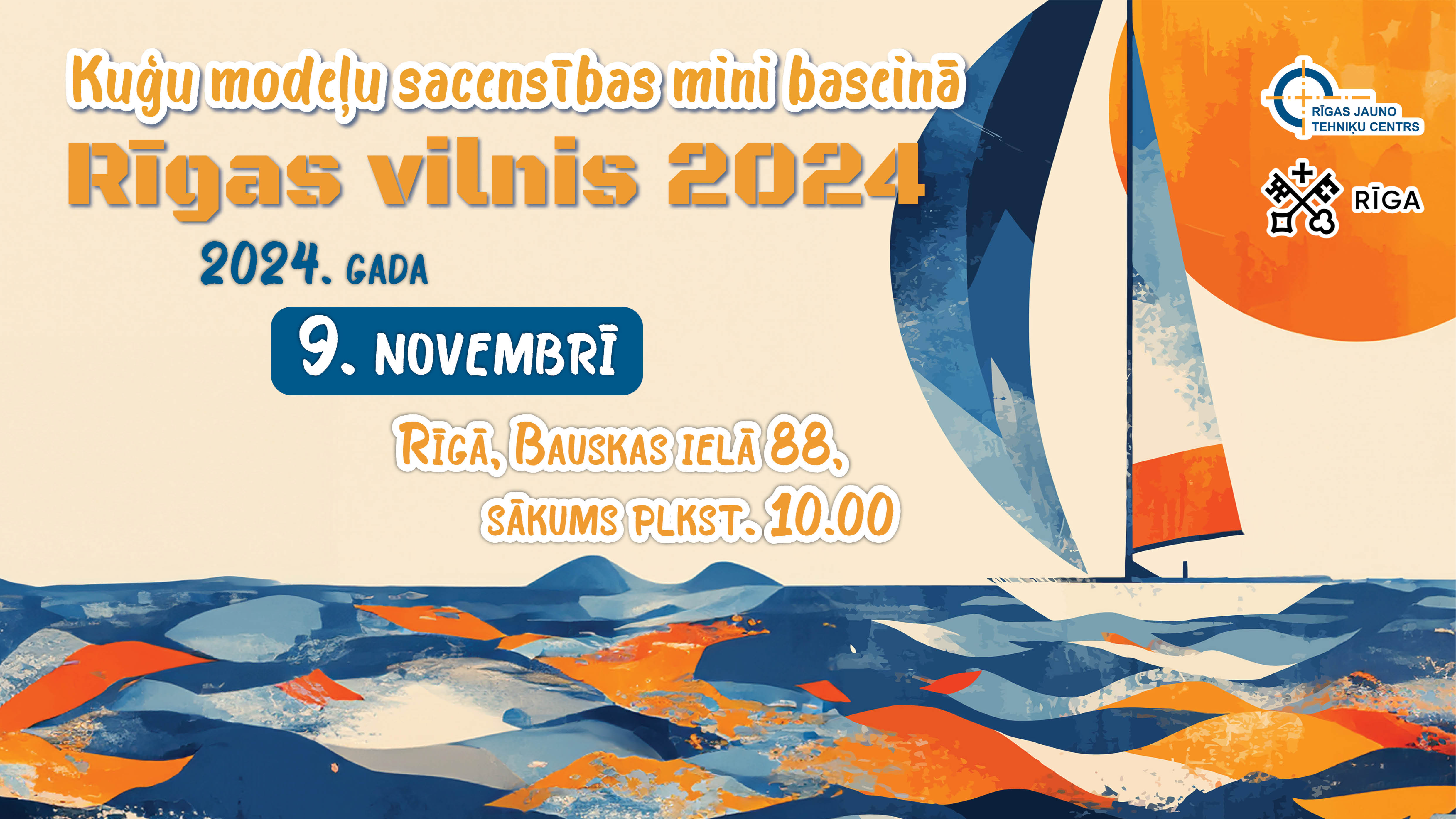 Aicinām piedalīties kuģu modeļu sacensībās “Rīgas vilnis 2024’’.