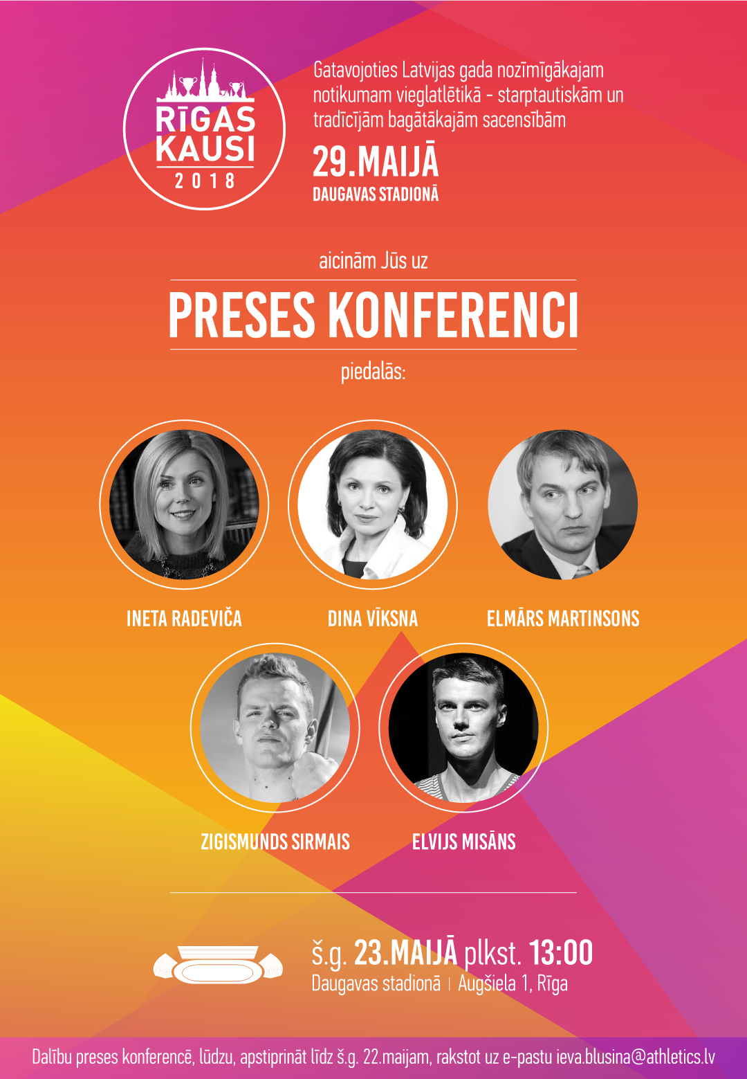 Notiks preses konference par starptautisko vieglatlētikas sacensību “Rīgas kausi” norisi