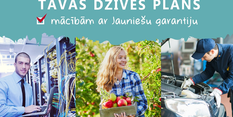 Sākas Jauniešu garantijas noslēdzošā uzņemšana 40 profesijās