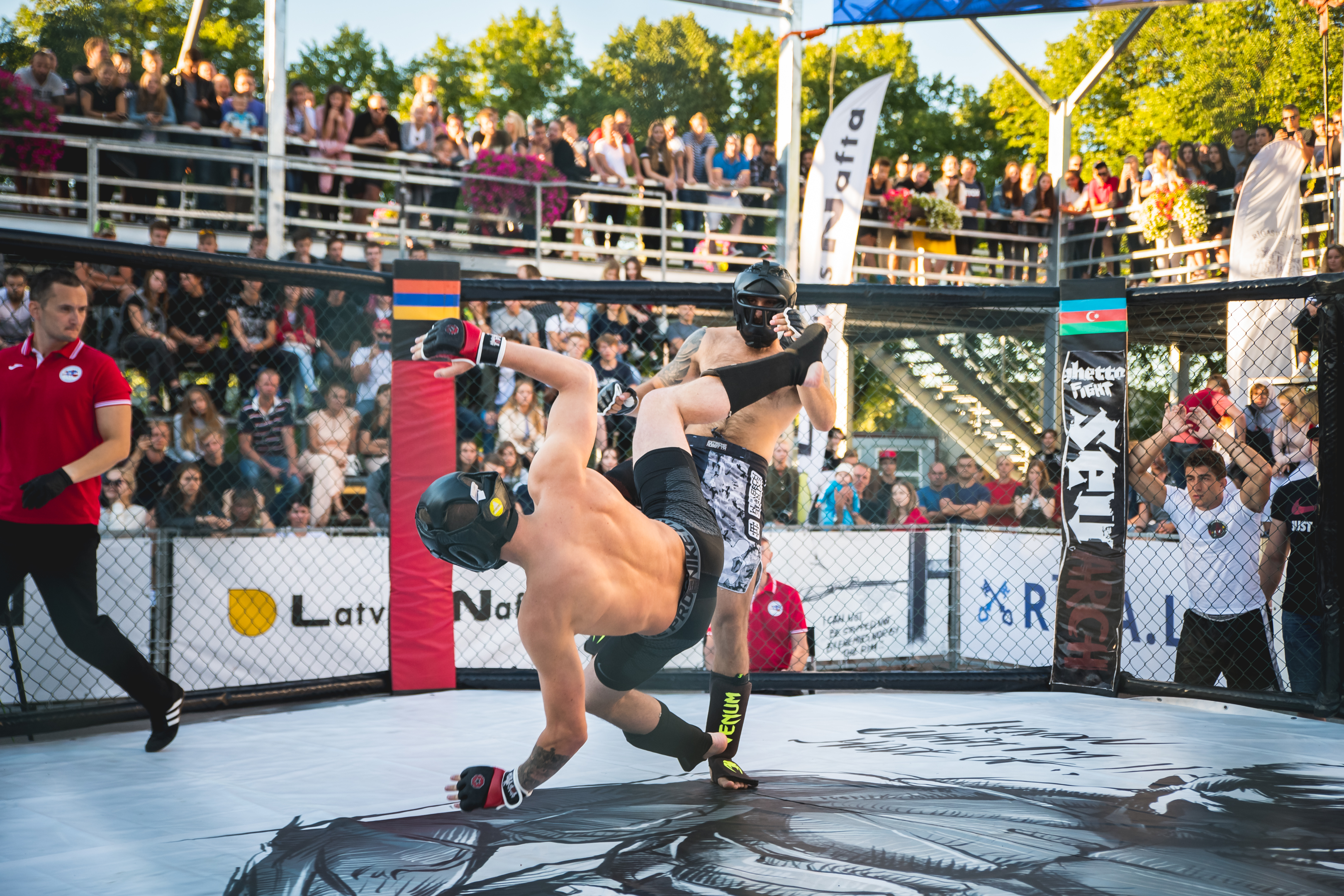 Ghetto Games amfiteātrī Grīziņkalnā norisinājās pankrationa sacensības “Ghetto Fight Vol.2” 