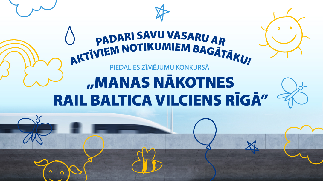 Aicina bērnus un jauniešus piedalīties zīmējumu konkursā par Rail Baltica Rīgā