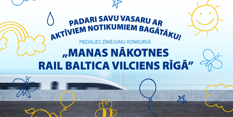 Aicina bērnus un jauniešus piedalīties zīmējumu konkursā par Rail Baltica Rīgā