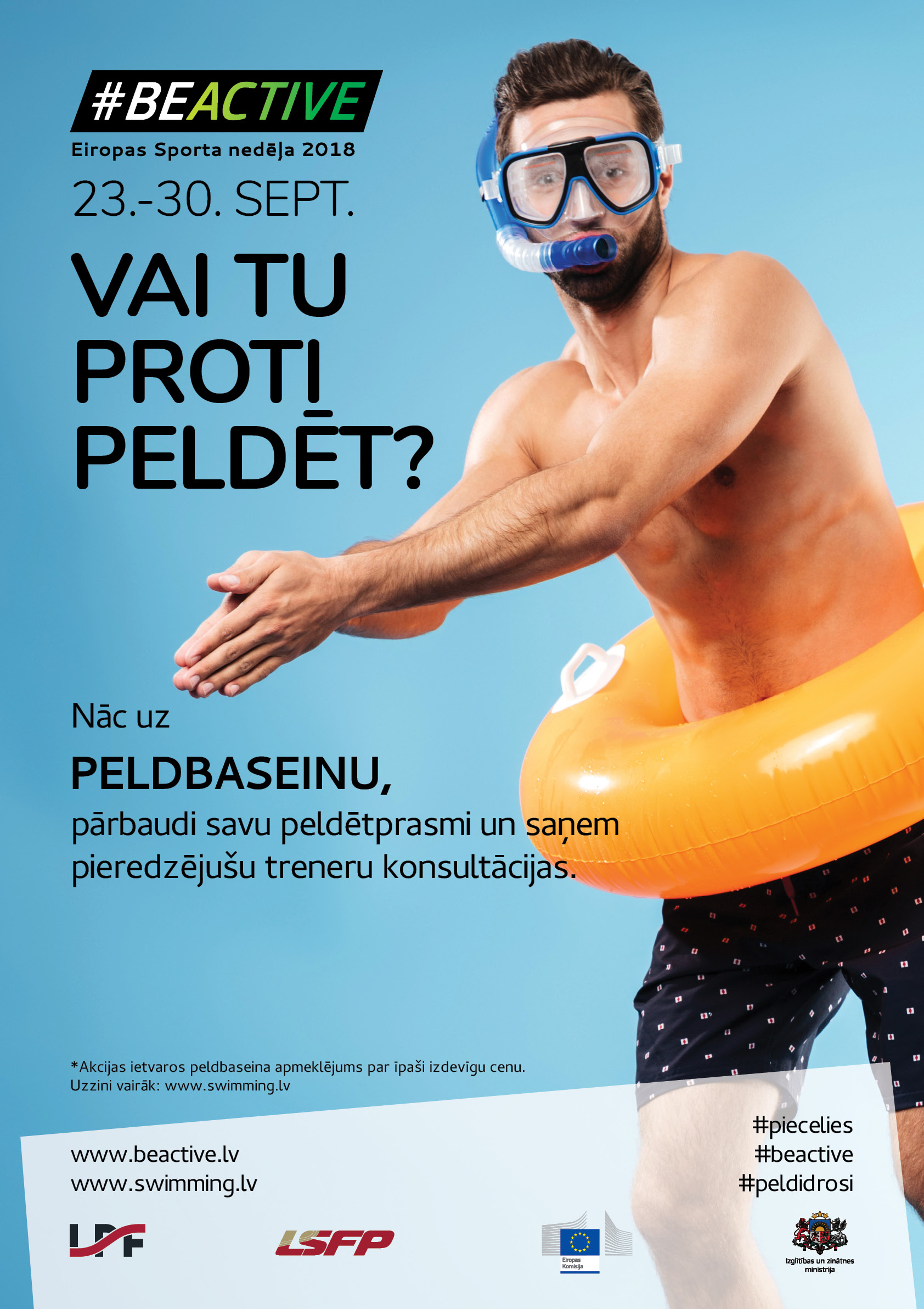 LPF aicina cilvēkus pārbaudīt savas peldētprasmes
