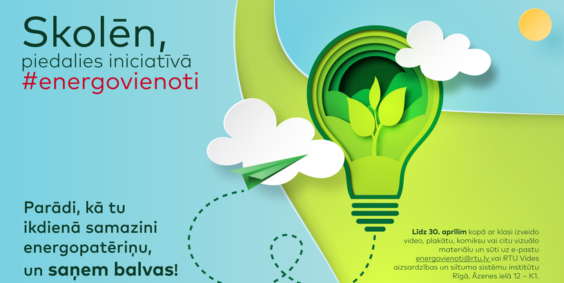 Aicina skolēnus iesaistīties iniciatīvā #energovienoti