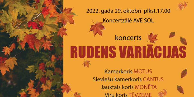 Koncerts “Rudens variācijas” koncertzālē “Ave Sol”