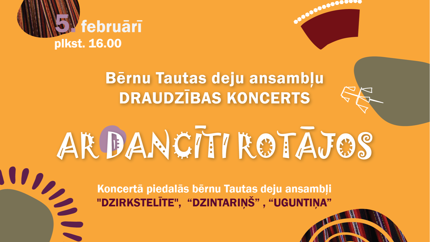 VEF Kultūras pilī norisināsies bērnu tautas deju koncerts “Ar dancīti rotājos”