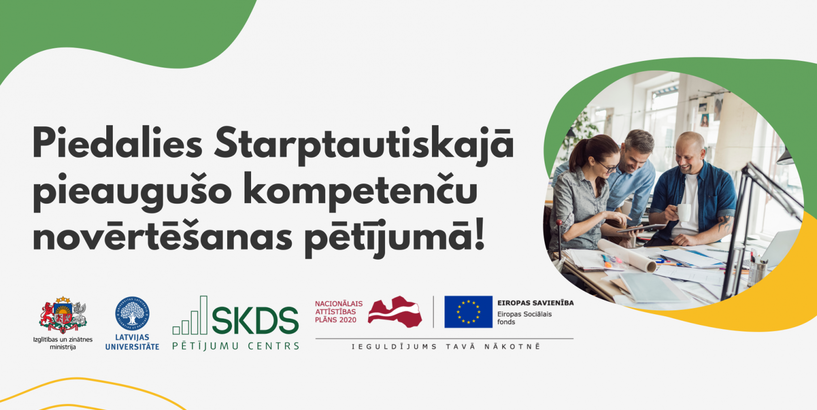 Sabiedrību aicina iesaistīties pētījumā par pieaugušo prasmēm