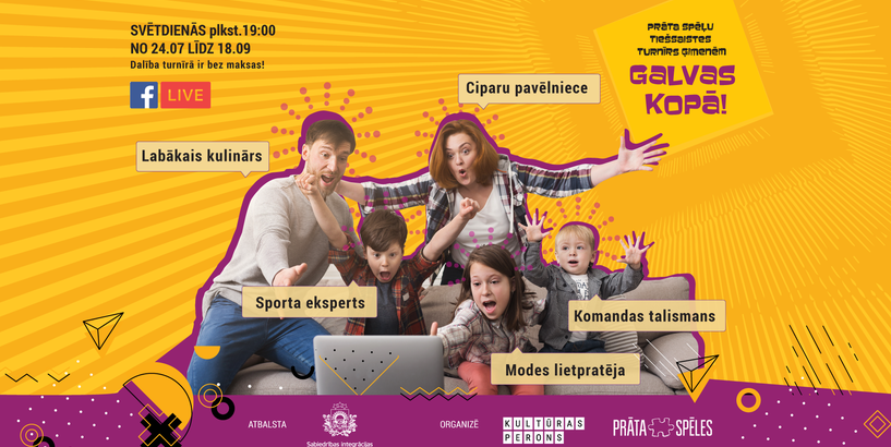 Prāta spēļu turnīrs ģimenēm: ” Galvas kopā!”